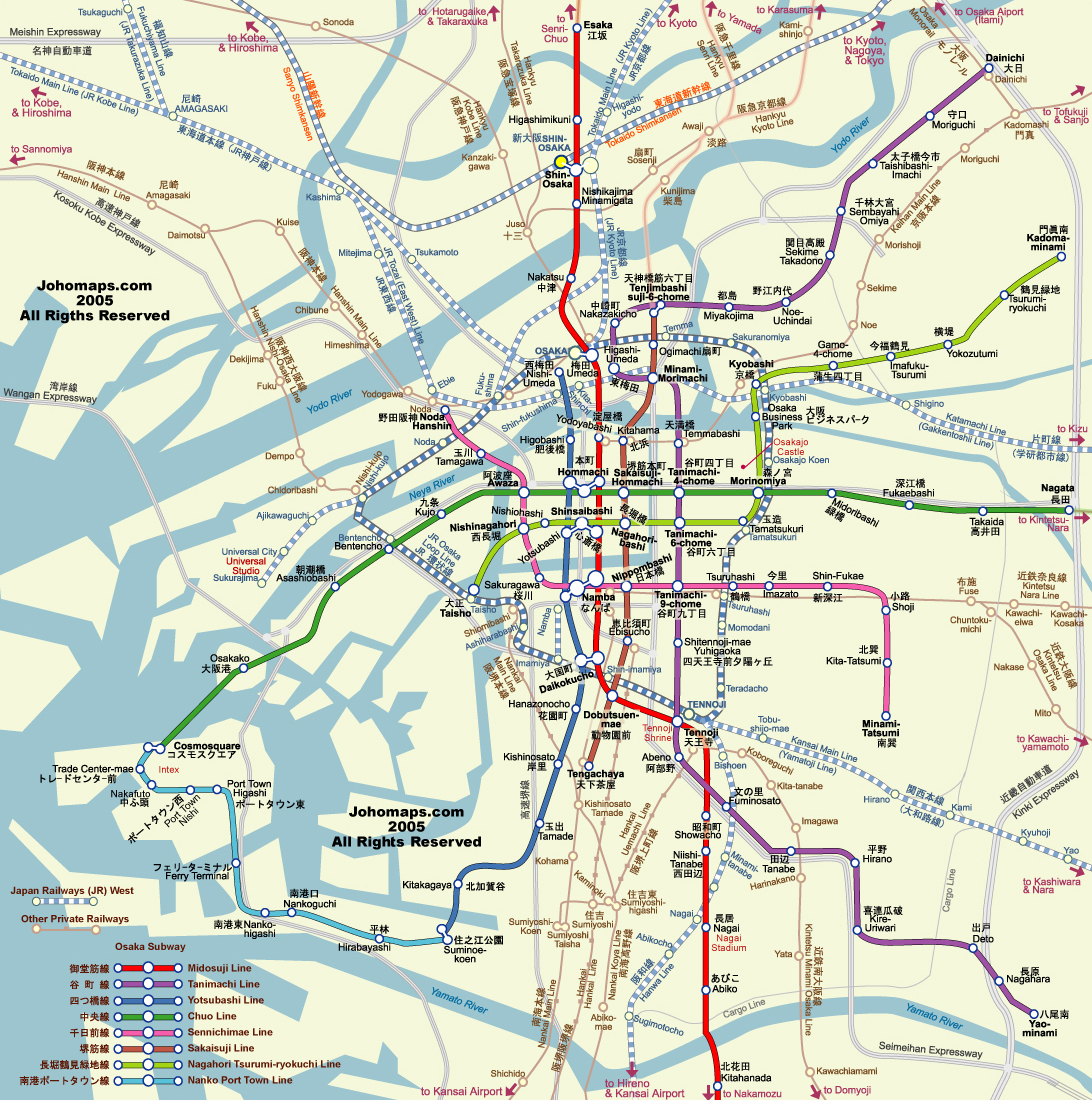 Osaka Subway Map